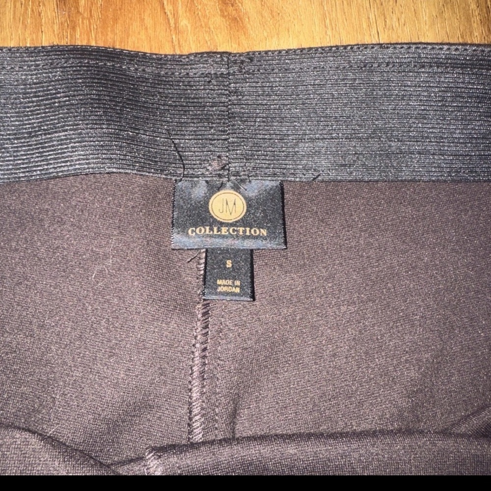 JM Collection BROWN CLAY Women's Size Small Studded Pull-on Tummy Control Pants - Picture 4 of 6